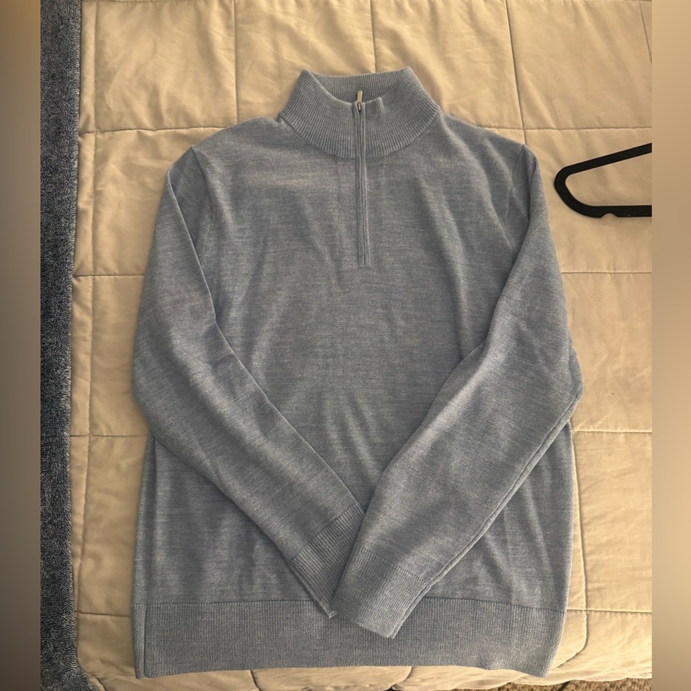Men’s J. Crew Marino Wool Quarter Zip Medium